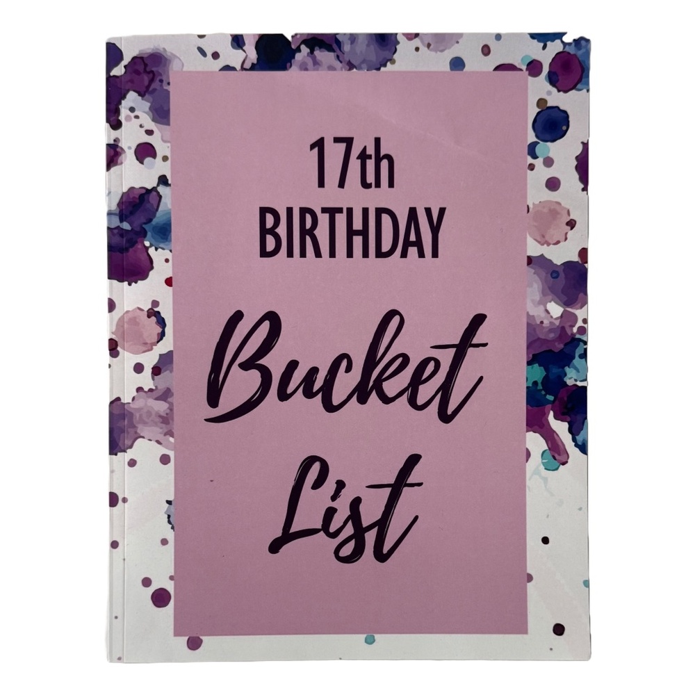 Seventeenth Birthday Bucket List Paperback Journal Never Used
